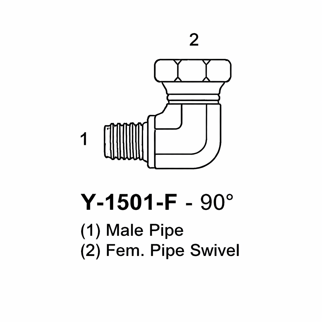 Male Pipe x Female Pipe Swivel 90° Elbow Adapter