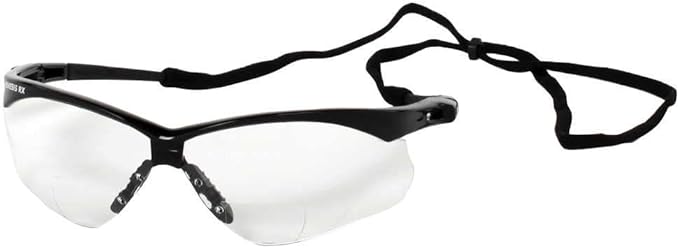 KleenGuard™ Nemesis® Safety Glasses – Black Frame, Clear 2.0 Diopter Lens