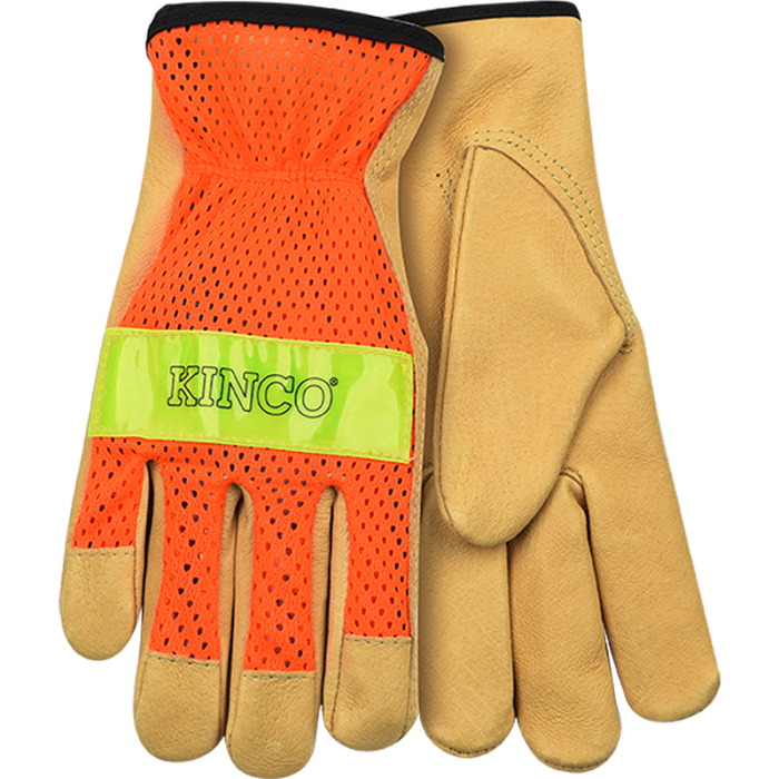 Hi-Vis Orange Mesh & Grain Pigskin Palm