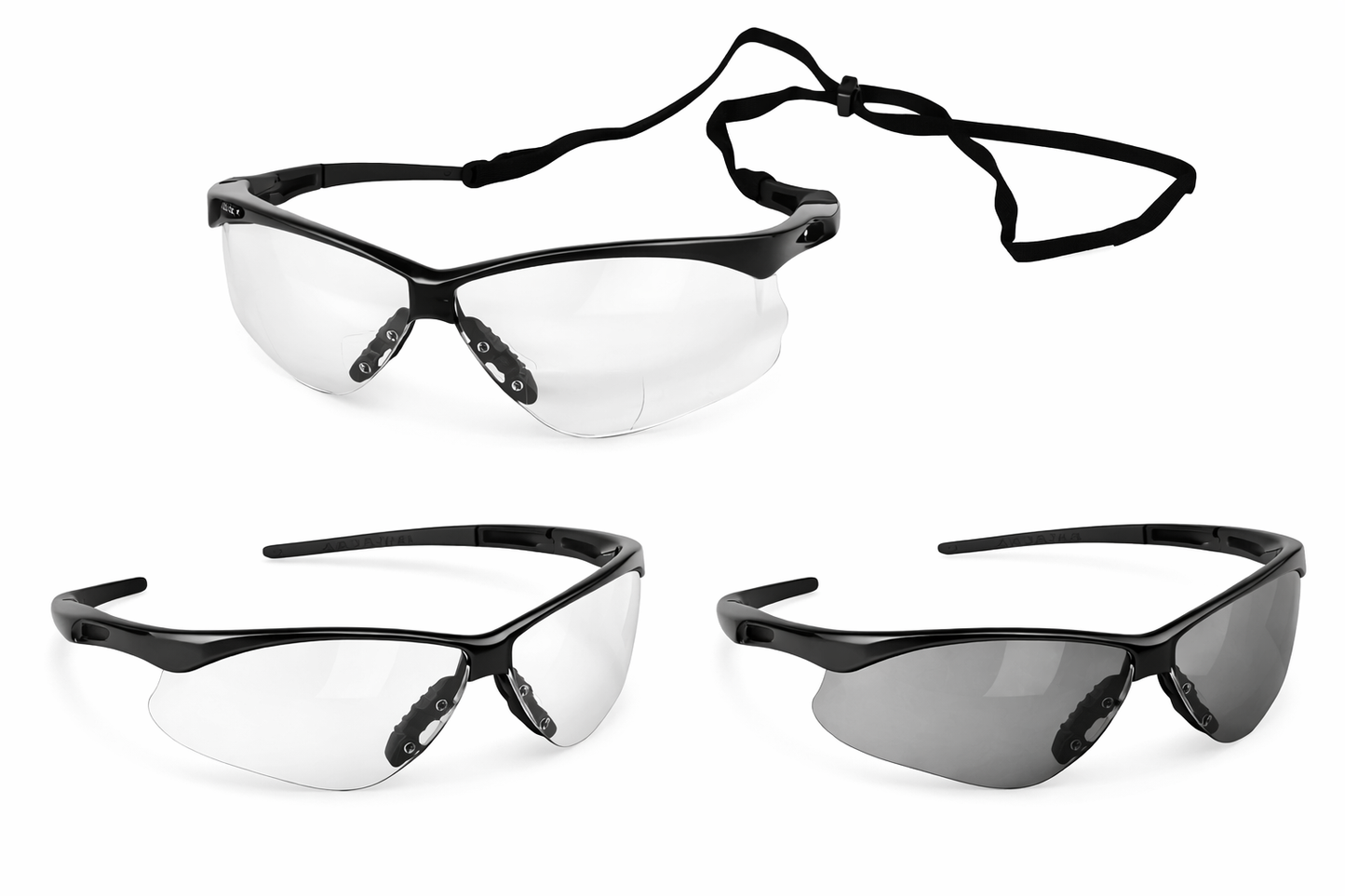 KleenGuard™ Nemesis® Safety Glasses – Black Frame, Clear 2.5 Diopter Lens