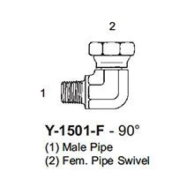 Male Pipe x Female Pipe Swivel 90° Elbow Adapter
