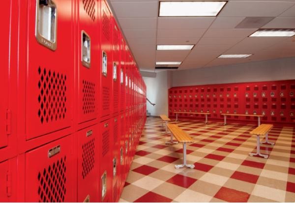 Locker Room Lockers and benches