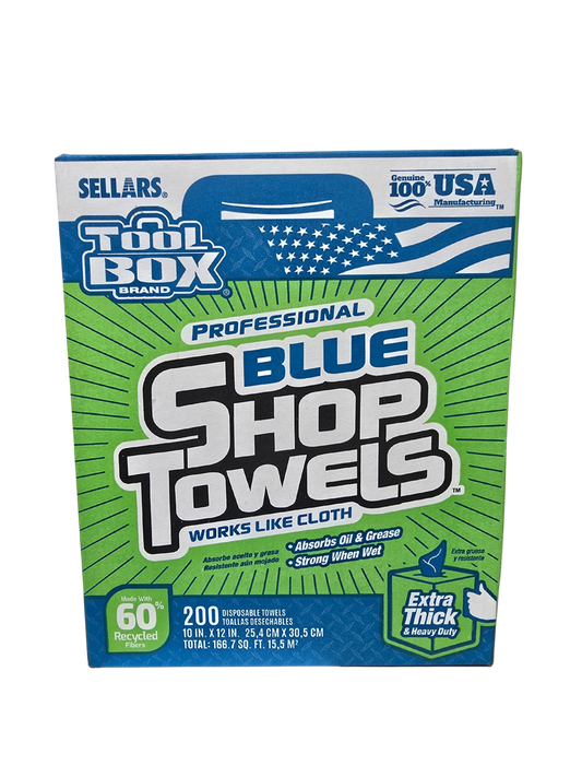 TOOLBOX® Z400 BLUE SHOP TOWELS- 200CT