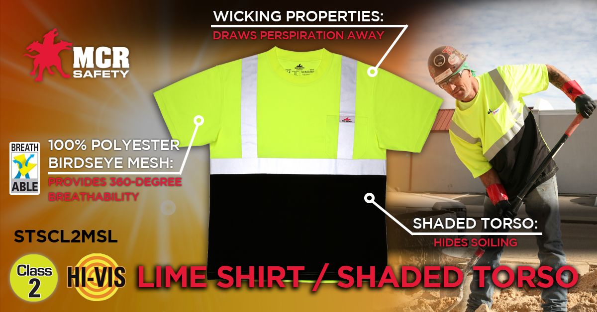 STSCL2MSL - Luminator® Series Hi-Vis Safety Work T-Shirt: