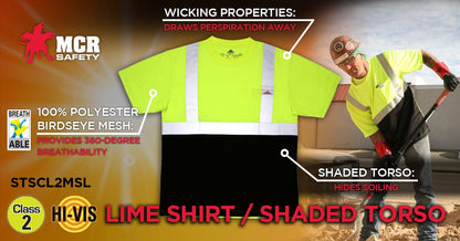 STSCL2MSL - Luminator® Series Hi-Vis Safety Work T-Shirt: