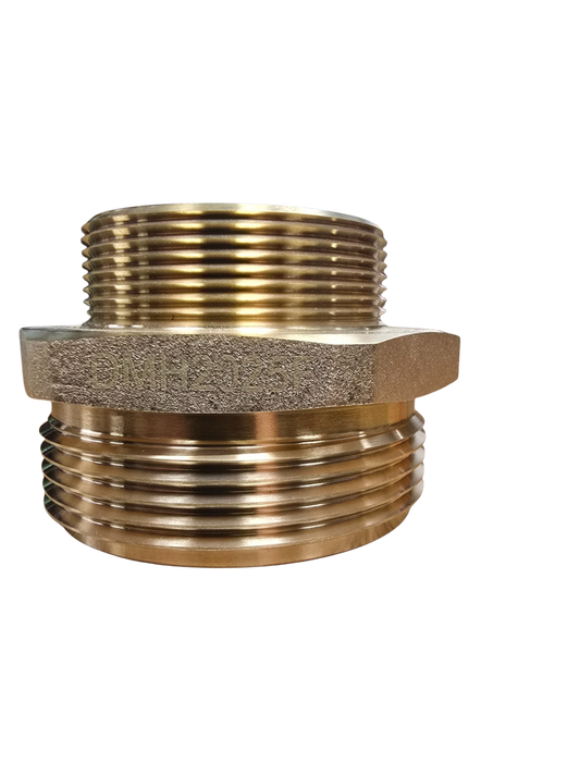 2" MPT x 2 1/2" MNST Brass Adapter