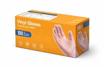 X3 Clear Vinyl Powder-Free Industrial Gloves