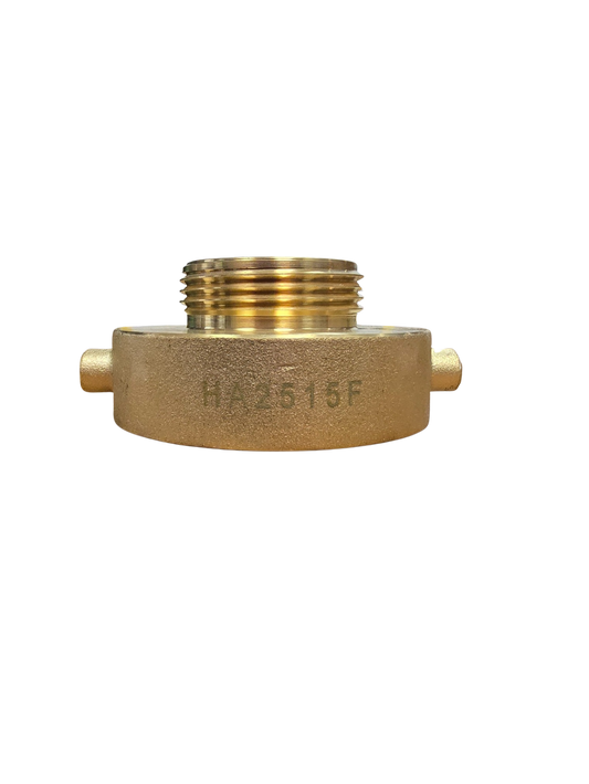 2 1/2" FNST x 1 1/2" MNPT Brass Hydrant Adapter