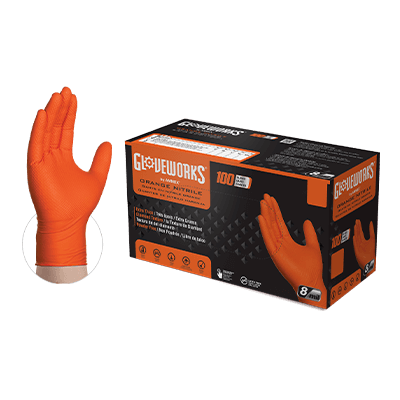 GWON Orange Nitrile Gloves