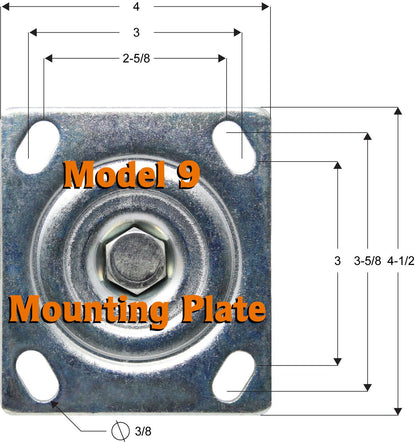 Phenolic Swivel Caster – 5" Wheel (1000 lb Capacity)