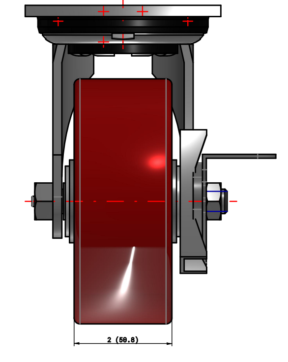 5" Polyurethane Swivel Caster – 1000 lb Capacity