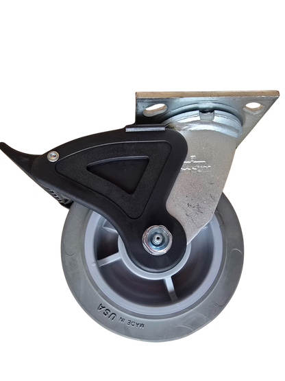 Swivel Caster – 4", 5", 6", 8" × 2" | Phenolic, TPR, Polyurethane, Cast Iron | Side/Total Lock or No Brake