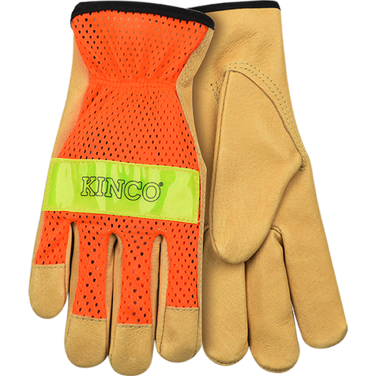 Hi-Vis Orange Mesh & Grain Pigskin Palm