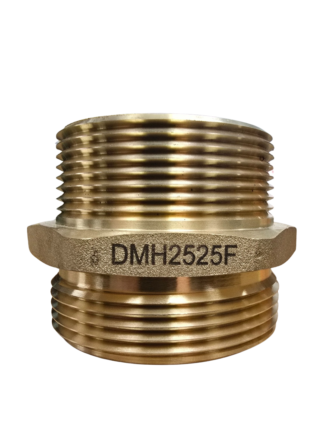 2 1/2" Double Male Hex Nipple – Brass NPT x NST (NH)