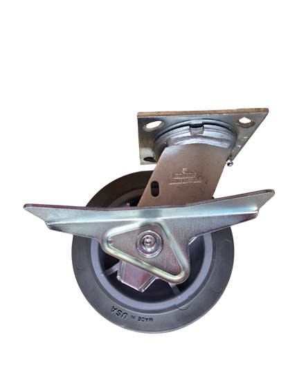 Swivel Caster – 4", 5", 6", 8" × 2" | Phenolic, TPR, Polyurethane, Cast Iron | Side/Total Lock or No Brake