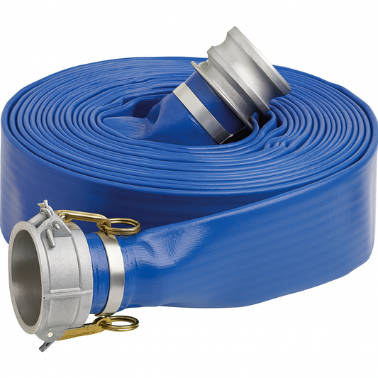 Blue Lay Flat Hose Assembly