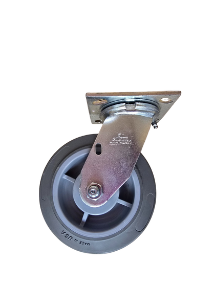 Swivel Caster – 4", 5", 6", 8" × 2" | Phenolic, TPR, Polyurethane, Cast Iron | Side/Total Lock or No Brake