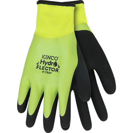 HydroFlector™ Lined Waterproof Hi-Vis Green Thermal Knit Shell &amp; Double-Coated Latex